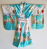 Teal colored Costume Kimono with Obi, Size small Ladies