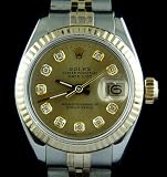Rolex Ladies Two Tone Champagne New Style Watch