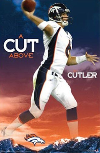 Broncos - Jay Cutler Art Poster PRINT Unknown 22x34