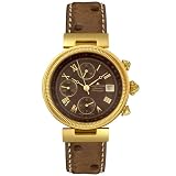 Jacques Lemans Men's 861T-DA02C Classic Collection 18k Automatic Chronograph Brown Ostrich Watch