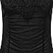Chen Women Sleeveless Vest Tank Tops Blouse Stand Collar T-Shirt (M, Black)