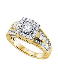 1.0CT DIAMOND 0.40CT CENTER ROUND BRIDAL RING