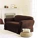Soft Suede Sofa Slipcover - Chocolate Brown