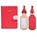 JAVOedge Women's RFID Blocking Full Protection Passport Case + Pen Holder and [2 PCS] Matching Printed Luggage Tags Set