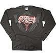 Fly Racing Custom Men's Long-Sleeve Casual Shirt w/ Free B&F Heart Sticker Bundle - Black
