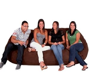 8-feet Xx-large Chocolate Cozy Sac Micro Suede Bean Bag Chair