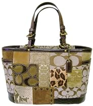 AUTHENTIC COACH FALL PATCHWORK GALLERY TOTE 11495