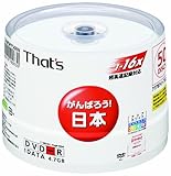 ���z�U�d�� That's DVD-R�f�[�^�p 16�{��4.7GB �ՖʃA�N�A�z���C�g ���C�h�v�����^�u�� �X�s���h���P�[�X50���� DR-47AWWY50BN