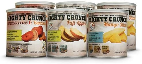 Mighty Crunch, Freeze-dried Fruit Snacks-6-Pack-18 Cups, 16 Ounces, 454 Grams