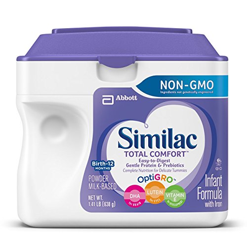 Similac Total Comfort Non-GMO Infant Formula with Iron, Powder, 22.6 Ounces (Pack of 4)