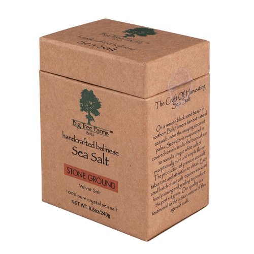 Big Tree Farms Stone Ground (Velvet) Sea Salt, 8.5-Ounce Boxes (Pack of 3)
