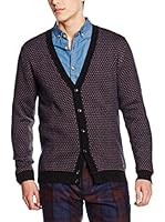 TRU TRUSSARDI Chaqueta Punto (Negro / Burdeos)