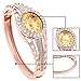 Wrist Watch for Female Pearl Gold Bangle Wrap Watch