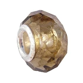 Pandora Style Charm Bead (Z138) Faceted Glass (14mm x 10mm) (fits Troll too)