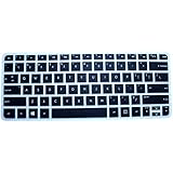 CaseBuy Soft Silicone Gel Keyboard Protector Skin Cover for HP Spectre x360 2-in-1 13.3" Touch-Screen Laptop US Laptop(if your "enter" key looks like "7", our skin can't fit)(Transparent-Black)