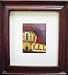 Handmade Mini Oil Painting with Wood Frame - South American Balcony