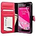 BLU Studio 5.0 C HD D534u Case, Abacus24-7 BLU Studio 5.0C HD Wallet Case with Flip Cover, Stand and Pockets for ID, Credit Cards - Pink BLU Studio 5.0 C HD D534u Flip Case