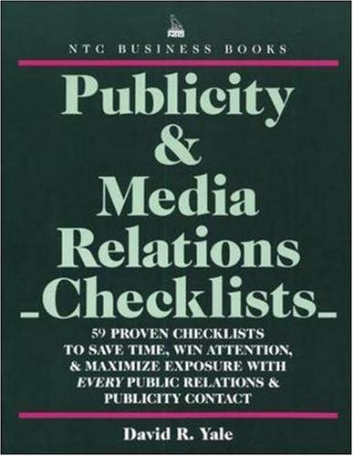 Publicity and Media Relations Checklists