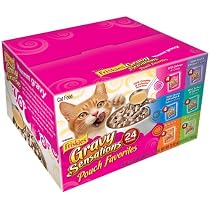 Friskies Gravy Sensations Pouch Favorites, 6-Flavor Variety Pack, 3-Ounce Pouches (Pack of 24)