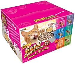 Friskies Gravy Sensations Pouch Favorites, 6-Flavor Variety Pack, 3-Ounce Pouches (Pack of 24)