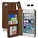 KHOMO iPhone 6 / 6s Case, [Book Collection] - Vintage Book Style Wallet Leather Cover for Apple iPhone 6 4.7'' - Brown