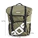 15L Waterproof Mountain Road Bicycle Rack Bag Cycling Double Side Rear Rack Tail Seat Trunk Bag Pannier -Army Green