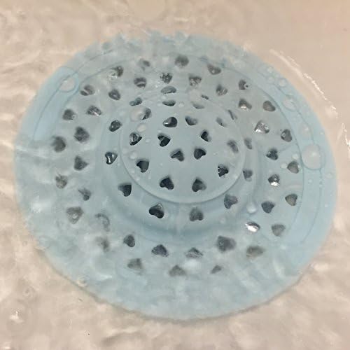 Sky Blue 2-Way High Quality Bath Hair Catcher Stopper Drain Filter Trap Sink Strainer by Prestige Ind.