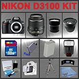 Nikon D3100 SLR Digital Camera with 18-55mm VR Lens + Huge Accessories Pack ....