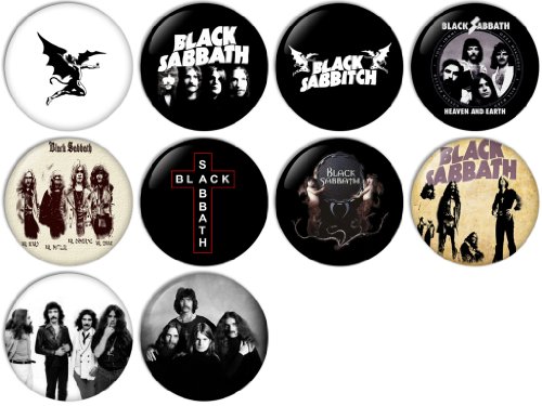 Black Sabbath Pinback Buttons Badges/Pin 1 Inch (25mm) Set of 10 New