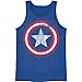 Captain America Distressed Shield Royal Blue Tank Top