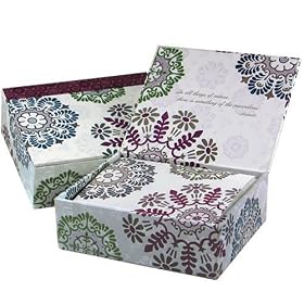 Mudlark Holiday Boxed Cards, Silver Belle, 25-count