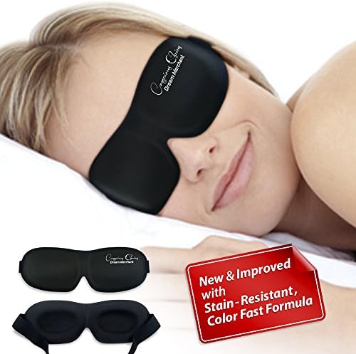 Cool Silk Eye Mask with Free Earplugs for Night Sleeping, Travel and Eye Cover
