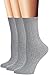 Flora&Fred Women's 3 Pair Pack Cable Knit Cotton Crew Socks