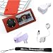 iPod Nano 5th generation 5G skin case cover compatible for iPod Nano 5th Gen 8GB, 16GB newest model (Red) + Includes 3 in 1 Durable Easy Travel Combo = Wall and Home Charger + Retractable USB Cable + a 4-inch eBigvalue TM Determination Hand Strap