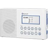 Sangean H202 AM/FM/Weather, Digital tuned Waterproof/Shower Radio with Bluetooth