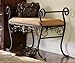 Empire Scroll Metal Bench W/ Seat Cushion by Winston Brands