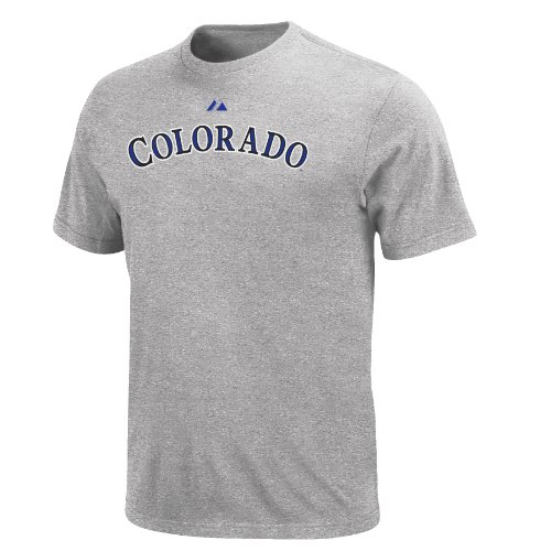 MLB Todd Helton Colorado Rockies Youth Short Sleeve Basic Tee (Steel Heather, Small)