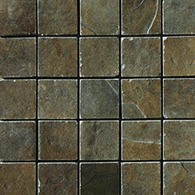 Fondovalle Slate Valley Foglio Mosaic Khaki (Verde) Ceramic Tile & Stone
