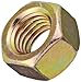 Steel Hex Nut, Zinc Yellow-Chromate Plated Finish, Grade 8, 3/8