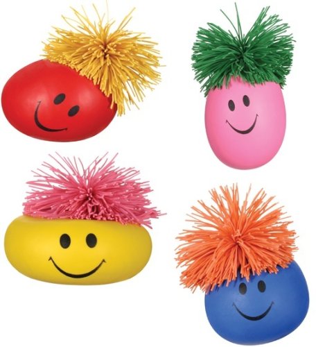 Toysmith - MOODY FACE BALLS - Sold Individually - Colors may Vary