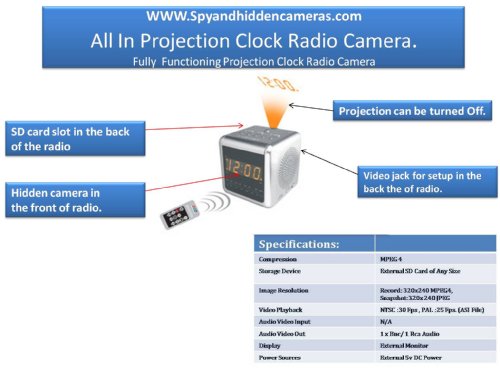 NEW Spy and Nanny Cam Alarm Clock Dvr (Includes 4 Gig Sd Card)