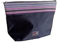 della Q Large Zipper Knitting Case for Notions (9.5" W x 6" H x 2.75" D); 035 Black Stripes 1103-1-035