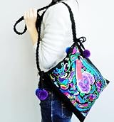 Women's Flower embroidery handbag