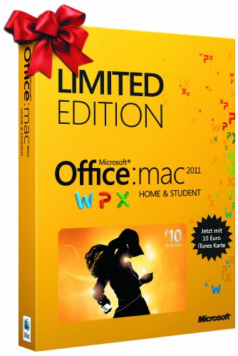 Office für Mac 2011 Home & Student Limited Edition (inkl. 10 EUR iTunes-Gutschein)