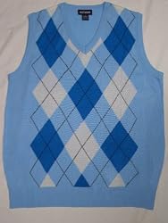 Argyle Sweater Vest - Lt. Blue : Medium