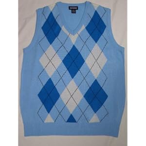 Argyle Sweater Vest - Lt. Blue : Medium