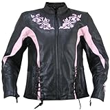 Xelement XS2005 Embroidered Ladies Motorcycle Jacket - Size : Large Xelement XS2005 Embroidered Ladies Motorcycle Jacket - Size : Large