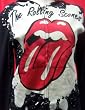 Mosquitohead Womens Juniors 'ROLLING STONES TONGUE LOGO DISTRESSED BLEACH' HOODIE