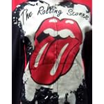 Mosquitohead Womens Juniors 'ROLLING STONES TONGUE LOGO DISTRESSED BLEACH' HOODIE $48.00