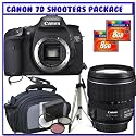 Canon EOS 7D SLR Digital Camera (Body Only) + Canon EF-S 15-85mm f/3.5-5.6 IS USM Lens + Two (2) 8GB CF 133x + Willoughby's Shooters Package